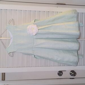 Girls Green and White dress